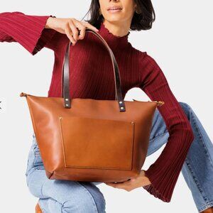 Portland Leather Small Leather Tote Bag